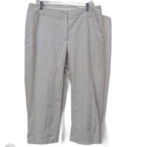 Coldwater Creek Capri Pants Khaki Size 18W Women's Ankle Casual Vacation Cruise